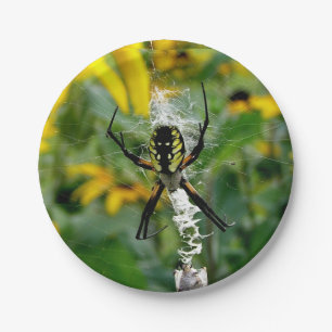 Gele Spin Papieren Bordje