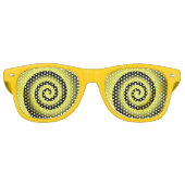 gele spiraal partij tinten retro zonnebril (Voorkant)