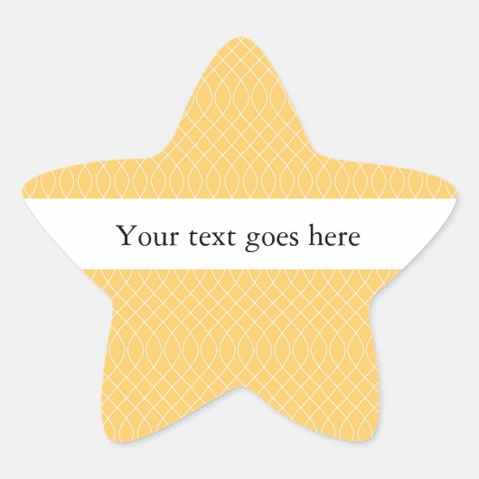 Gele spiraal ster sticker (Voorkant)