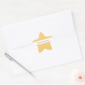 Gele spiraal ster sticker (Envelop)