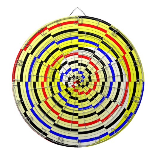 Gele spiralen door Kenneth Yoncich Dartbord (Voorkant)