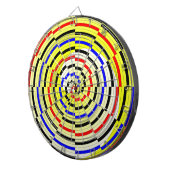 Gele spiralen door Kenneth Yoncich Dartbord (Voorkant Rechts)