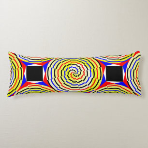 Gele spiralen door Kenneth Yoncich Lichaamskussen