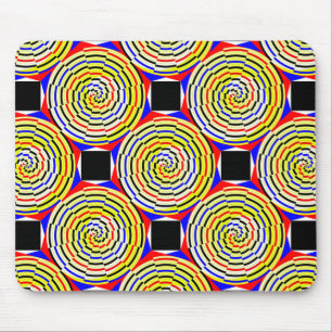 Gele spiralen door Kenneth Yoncich Muismat