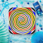 Gele spiralen door Kenneth Yoncich Papieren Bordje (Feest)