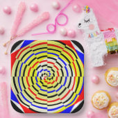 Gele spiralen door Kenneth Yoncich Papieren Bordje (Feest)