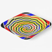 Gele spiralen door Kenneth Yoncich Papieren Bordje (Gebogen)