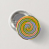 Gele spiralen door Kenneth Yoncich Ronde Button 3,2 Cm (Voorkant /achterkant)