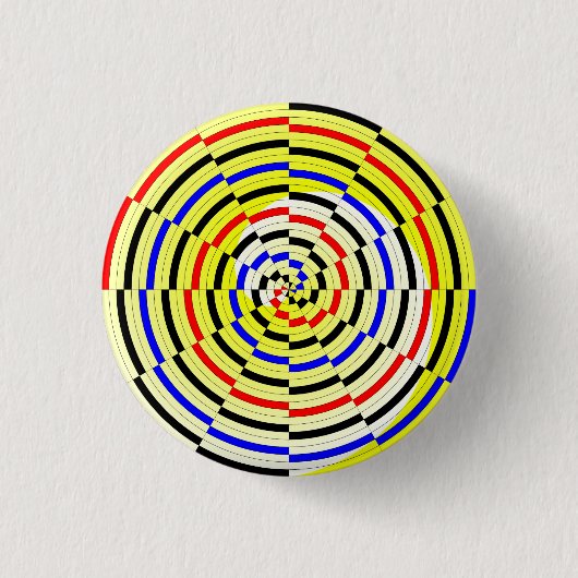 Gele spiralen door Kenneth Yoncich Ronde Button 3,2 Cm (Voorkant)
