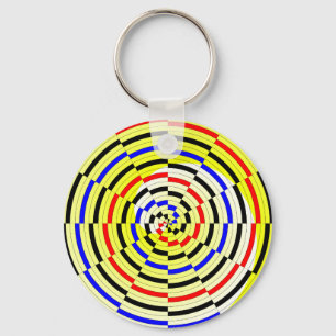 Gele spiralen door Kenneth Yoncich Sleutelhanger