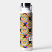 Gele spiralen door Kenneth Yoncich Waterfles (Voorkant)