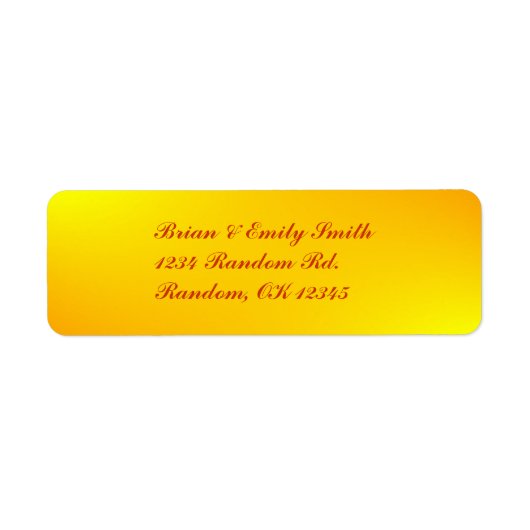 gele splash professionele labels (Voorkant)
