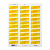 gele splash professionele labels (Full Sheet)