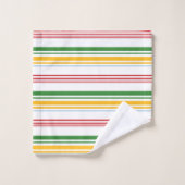 Gele spoelvormige spoeltjes met fijne kleur bad handdoek (Wasdoekje)