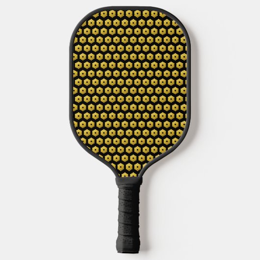 Gele sport Funny Space Telescope Sjabloon tekst Pickleball Paddle (Achterkant)