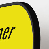 Gele sport Funny Space Telescope Sjabloon tekst Pickleball Paddle (Links Detail)