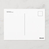 Gele sportauto briefkaart (Achterkant)