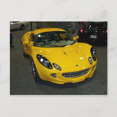 Gele sportauto briefkaart (Voorkant)