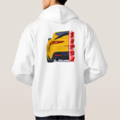 gele sportauto hoodie (Achterkant)