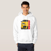 gele sportauto hoodie (Voorkant volledig)