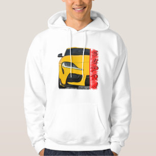 gele sportauto hoodie