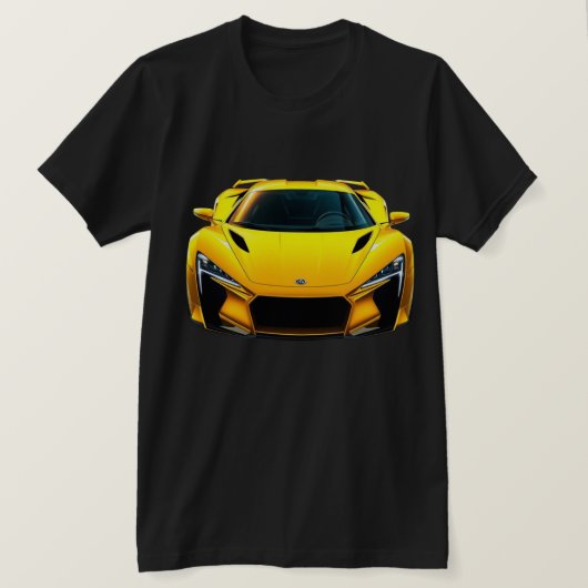 Gele sportauto t-shirt (Design voorkant)