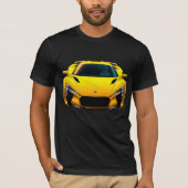 Gele sportauto t-shirt (Voorkant)