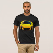 Gele sportauto t-shirt (Voorkant volledig)