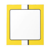 Gele sportscar Stripe Notitieblok (Voorkant)