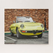 gele sportwagen legpuzzel (Horizontaal)