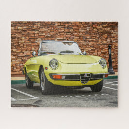 gele sportwagen legpuzzel