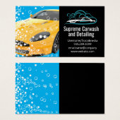 gele sportwagen | luchtbellen | Automatisch opscho Visitekaartje (Voorkant /achterkant)