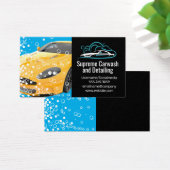 gele sportwagen | luchtbellen | Automatisch opscho Visitekaartje (Bureau)