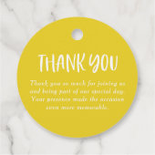 Gele Sprinkle Donut Verjaardagsfeest Dank u Bedankjes Labels (Achterkant)