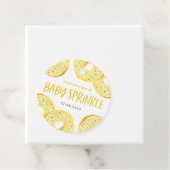 Gele Sprinkle Donut Verjaardagsfeest Dank u Bedankjes Labels (In situ)