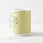 Gele Sprookjeselfreflectie Doodle Aangepaste naam Koffiemok (Voorkant links)