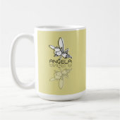 Gele Sprookjeselfreflectie Doodle Aangepaste naam Koffiemok (Links)
