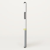 Gele staafjes met meisjesgrijze strepen en naam Case-Mate iPhone case (Achterkant / rechts)