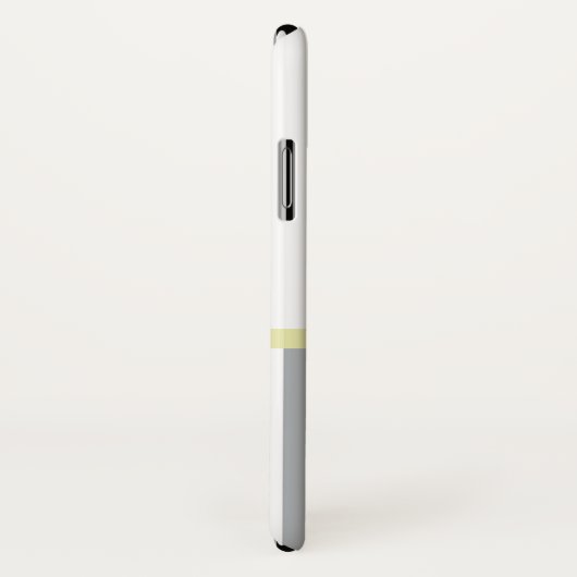 Gele staafjes met meisjesgrijze strepen en naam Case-Mate iPhone case (Achterkant / rechts)