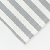 Gele staafjes met meisjesgrijze strepen en naam fleece deken (Hoek)