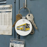 Gele stadsbus Openbaar vervoer Sleutelhanger<br><div class="desc">Neem een stukje stadsleven met je mee met deze stijlvolle gele bus-sleutelhanger. Met een moderne en opvallende illustratie van een openbaarvervoersbus, is dit ontwerp perfect voor forenzen, buschauffeurs, vervoerliefhebbers en stadsontdekkingsreizigers. Compact en duurzaam, deze sleutelhanger is een geweldig cadeau voor iedereen die van bussen houdt of werkt in de openbaarvervoersector....</div>