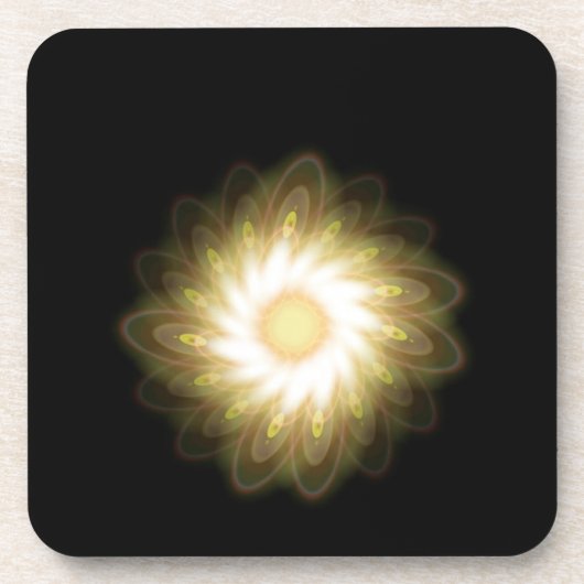 Gele stalen op zwart onderzetter (Voorkant)