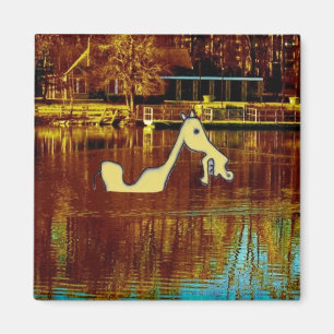 Gele Stallion neemt een bad Magneet