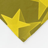 Gele Star Pattern Fleece Blanket Deken (Hoek)