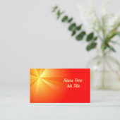 Gele Starburst op rood Visitekaartje (Staand voorkant)