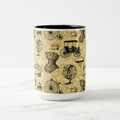 Gele Steampunk Pattern Coffee Mok (Center)