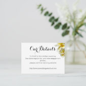 Gele stekelstaartwindgegevens informatiekaartje (Staand voorkant)