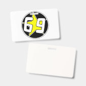 Gele ster 69 badge (Voor- en achterkant)