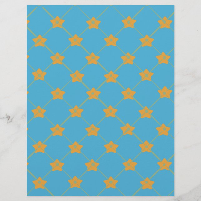 Gele ster & Blauwe Patroon: (Voorkant)