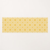 Gele ster Bloempatroon Yogamat (Voorkant (horizontaal))